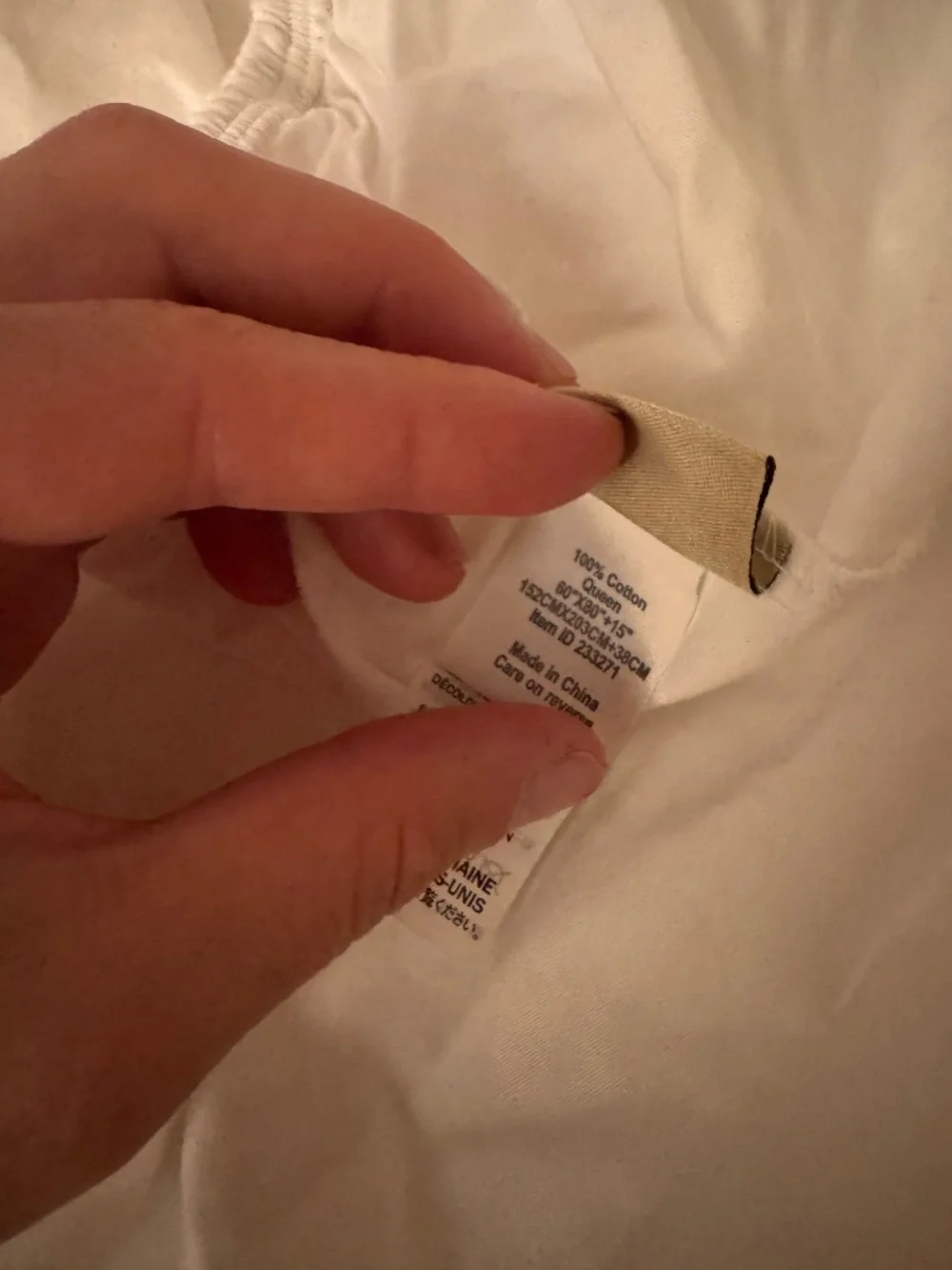 (2) L.L.Bean White Fitted Sheet bottoms only Crisp  white fitted sheets bottoms